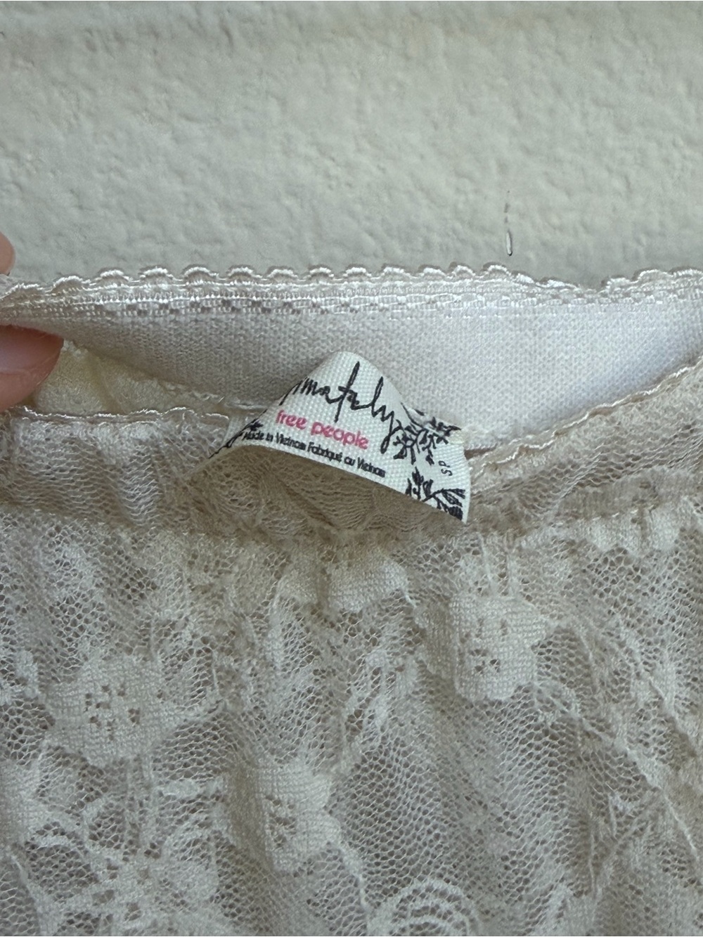 Free People Intimately French Courtship Lace Maxi Skirt Cream Small S - Picture 5 of 13